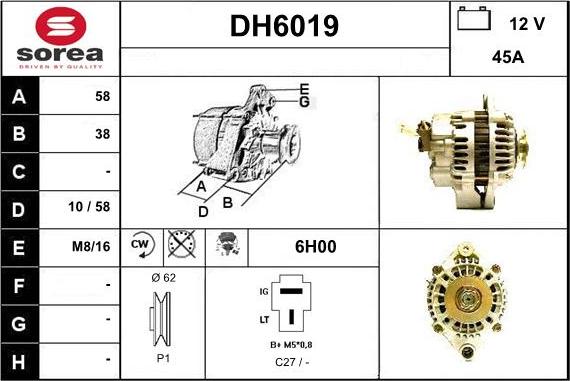 Sera DH6019 - Alternator www.molydon.hr