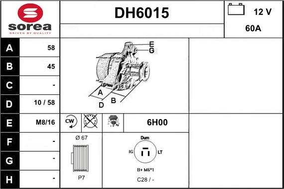 Sera DH6015 - Alternator www.molydon.hr