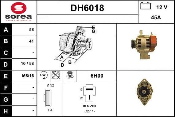 Sera DH6018 - Alternator www.molydon.hr