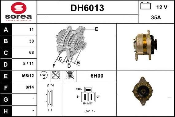 Sera DH6013 - Alternator www.molydon.hr