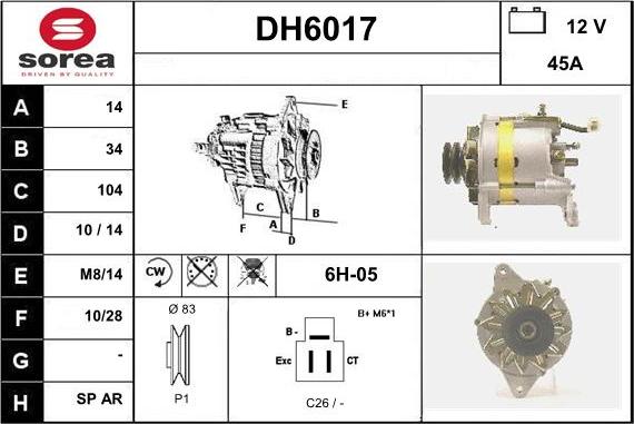 Sera DH6017 - Alternator www.molydon.hr