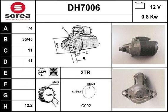 Sera DH7006 - Starter www.molydon.hr