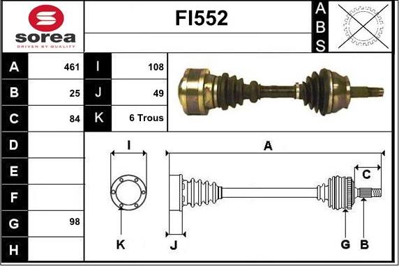 Sera FI552 - Pogonska osovina www.molydon.hr