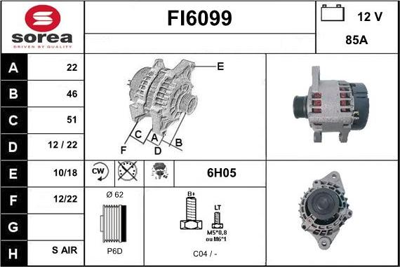 Sera FI6099 - Alternator www.molydon.hr