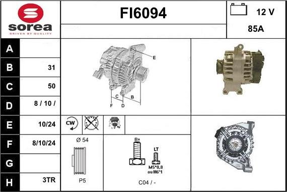 Sera FI6094 - Alternator www.molydon.hr