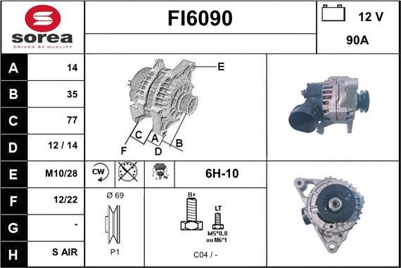 Sera FI6090 - Alternator www.molydon.hr