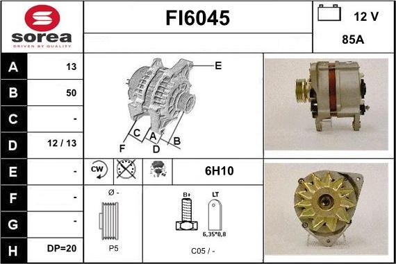 Sera FI6045 - Alternator www.molydon.hr