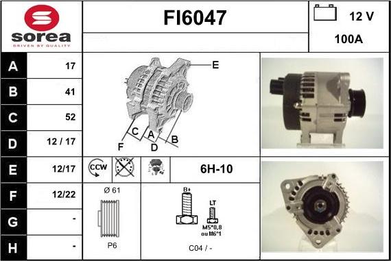 Sera FI6047 - Alternator www.molydon.hr