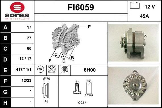 Sera FI6059 - Alternator www.molydon.hr