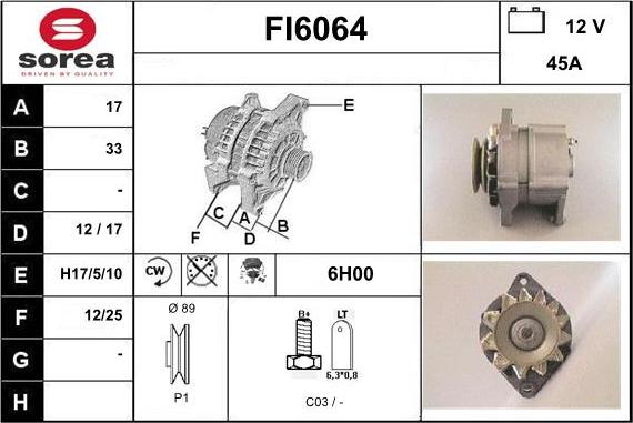 Sera FI6064 - Alternator www.molydon.hr