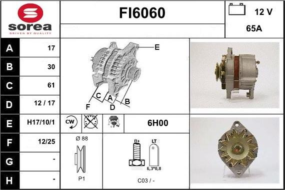 Sera FI6060 - Alternator www.molydon.hr