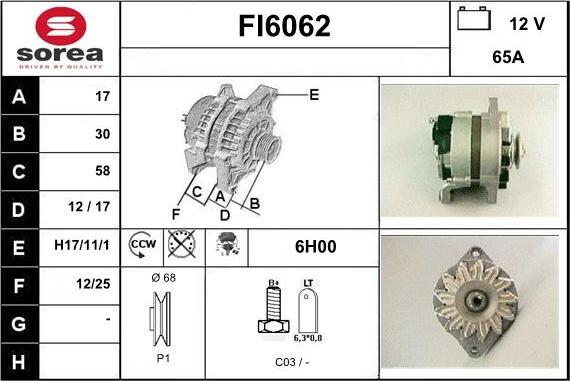 Sera FI6062 - Alternator www.molydon.hr