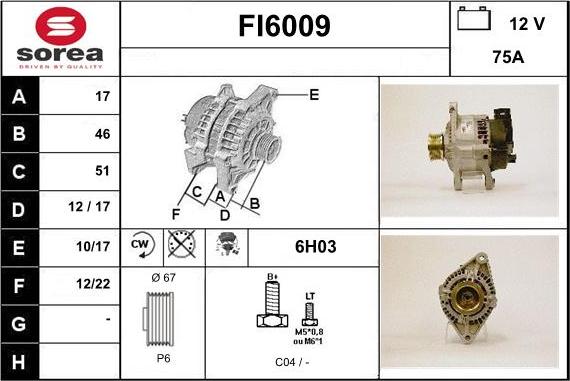 Sera FI6009 - Alternator www.molydon.hr