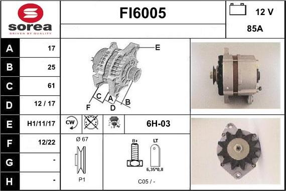 Sera FI6005 - Alternator www.molydon.hr