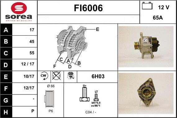 Sera FI6006 - Alternator www.molydon.hr