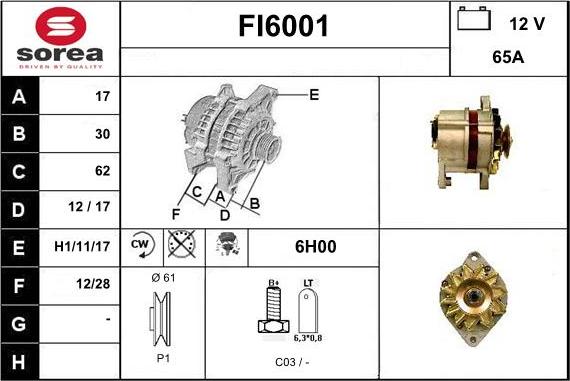 Sera FI6001 - Alternator www.molydon.hr