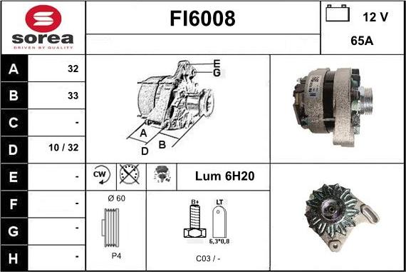 Sera FI6008 - Alternator www.molydon.hr