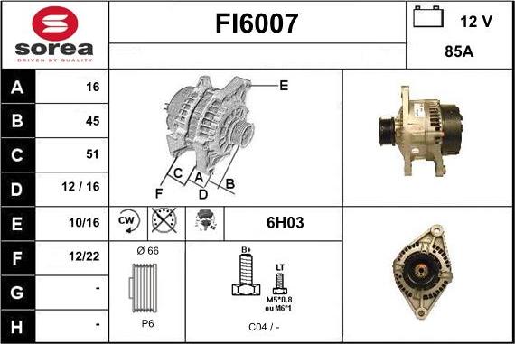 Sera FI6007 - Alternator www.molydon.hr