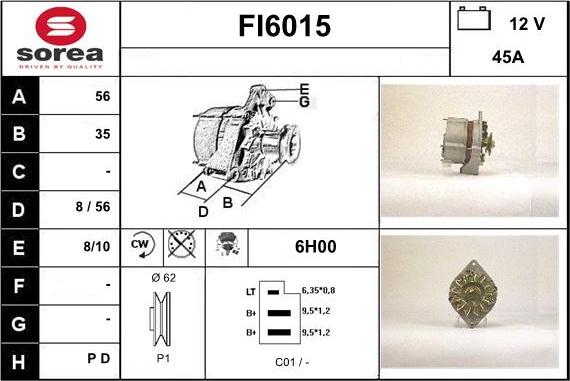 Sera FI6015 - Alternator www.molydon.hr