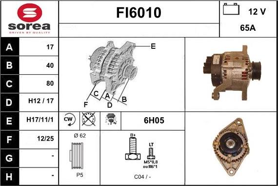 Sera FI6010 - Alternator www.molydon.hr