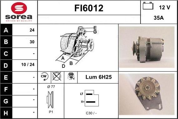 Sera FI6012 - Alternator www.molydon.hr