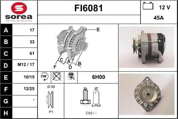 Sera FI6081 - Alternator www.molydon.hr