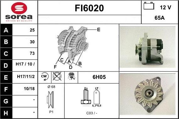 Sera FI6020 - Alternator www.molydon.hr