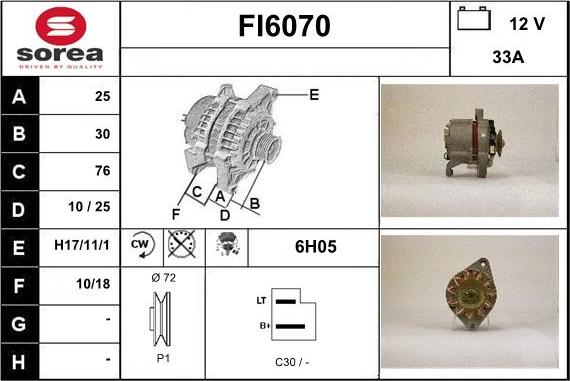 Sera FI6070 - Alternator www.molydon.hr