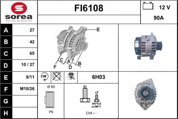 Sera FI6108 - Alternator www.molydon.hr