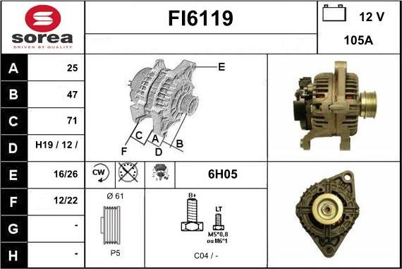 Sera FI6119 - Alternator www.molydon.hr