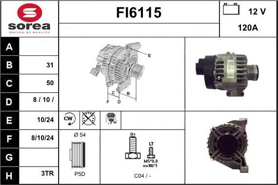 Sera FI6115 - Alternator www.molydon.hr