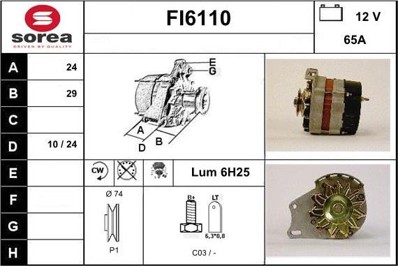 Sera FI6110 - Alternator www.molydon.hr