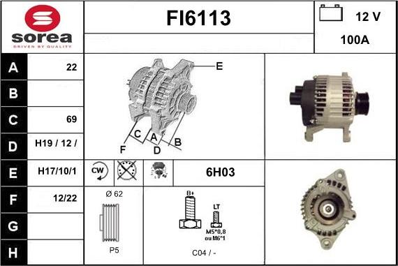 Sera FI6113 - Alternator www.molydon.hr