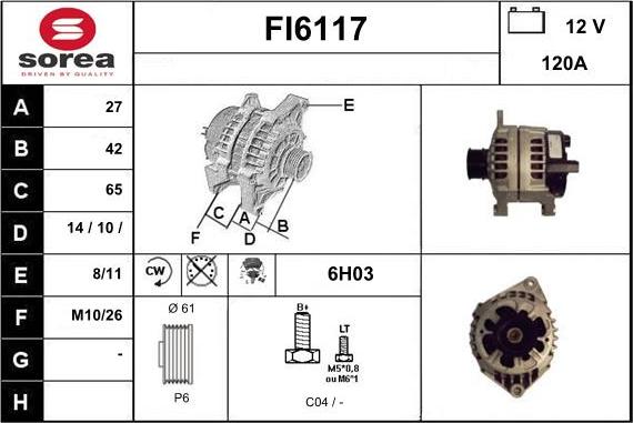 Sera FI6117 - Alternator www.molydon.hr