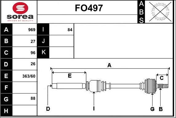 Sera FO497 - Pogonska osovina www.molydon.hr