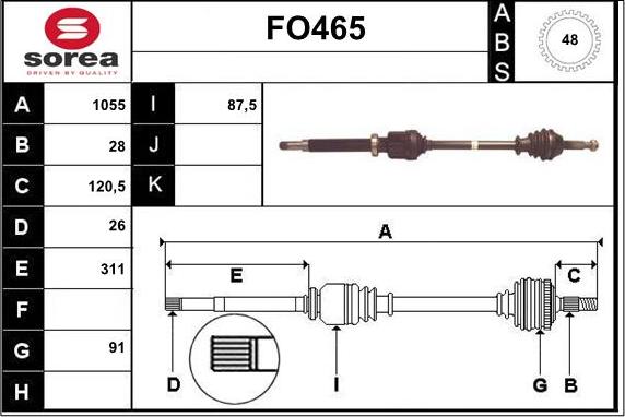 Sera FO465 - Pogonska osovina www.molydon.hr