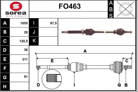 Sera FO463 - Pogonska osovina www.molydon.hr