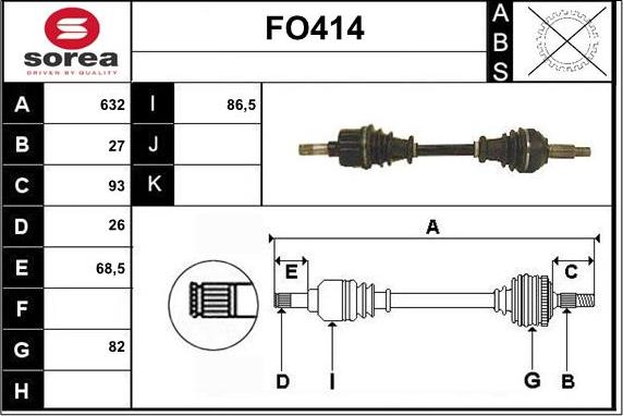 Sera FO414 - Pogonska osovina www.molydon.hr