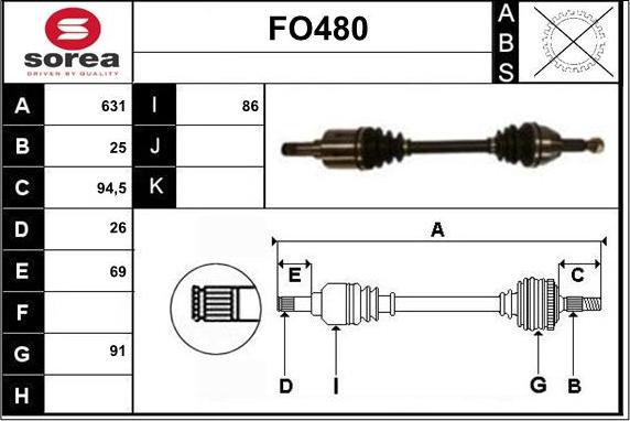 Sera FO480 - Pogonska osovina www.molydon.hr