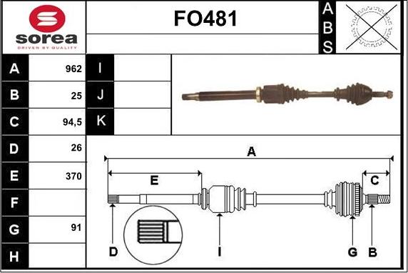 Sera FO481 - Pogonska osovina www.molydon.hr