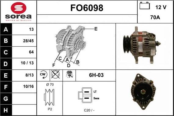 Sera FO6098 - Alternator www.molydon.hr