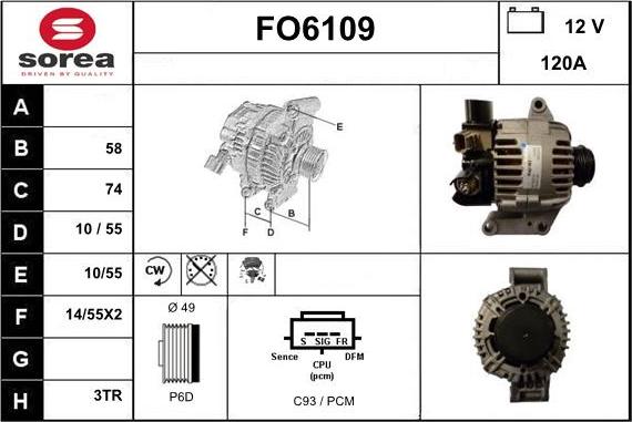 Sera FO6109 - Alternator www.molydon.hr