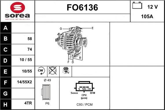 Sera FO6136 - Alternator www.molydon.hr