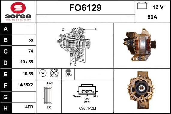 Sera FO6129 - Alternator www.molydon.hr