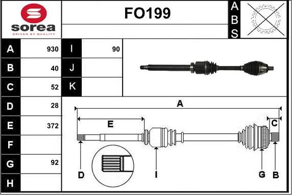 Sera FO199 - Pogonska osovina www.molydon.hr