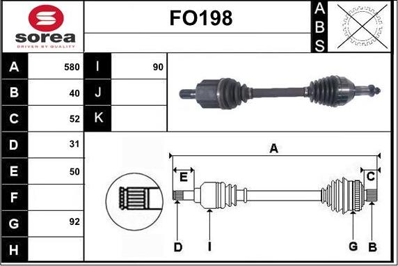 Sera FO198 - Pogonska osovina www.molydon.hr