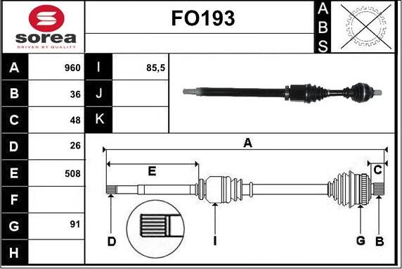 Sera FO193 - Pogonska osovina www.molydon.hr