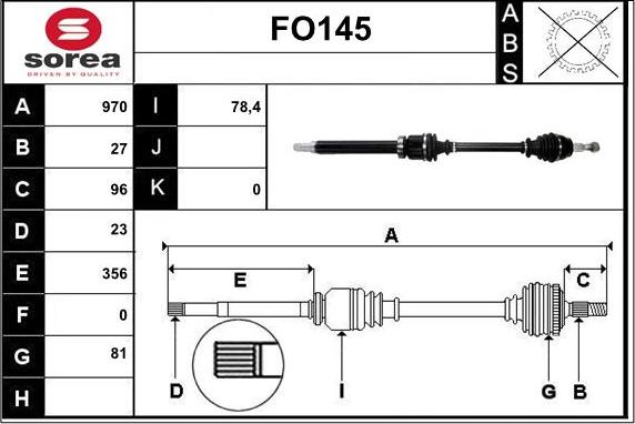 Sera FO145 - Pogonska osovina www.molydon.hr