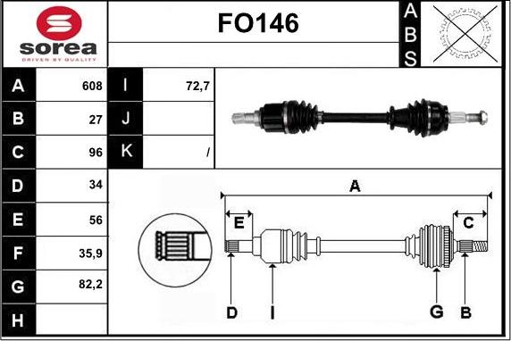 Sera FO146 - Pogonska osovina www.molydon.hr