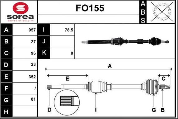 Sera FO155 - Pogonska osovina www.molydon.hr